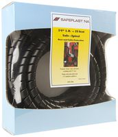 Pre-Cut Spiral Wrap Hose Protector, 1.0" OD, 25' Length, Black