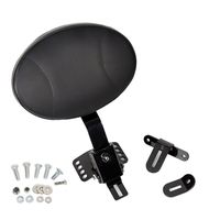 ECOTRIC Adjustable Plug-in Driver Rider Backrest Kit for 1997-2019 Harley Touring FLTR FLHT,with a Removable Back Pocket