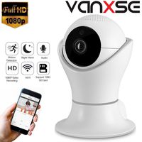 Vanxse CCTV 2.0MP 1080P IR Night Vision WiFi Wireless Pan/Tilt Network IP Camera Webcam Remote View for Home Security and Surveillance(DLS002)