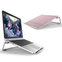 Laptop Stand, OMOTON Adjustable Multi-Angle Aluminum Notebook Computer Stand, Fits MacBook and Laptops up to 17 inches (Rose Gold)