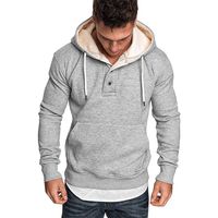 Simayixx Men Hoodies Pullover, Men's Fashion Workout Sweatshirts Plus Size Adjustable Hood Solid Sweater Tops Outerwear