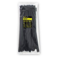 Cable Zip Ties 12 in - 100 Pack Black Heavy Duty Cable Ties Self-Locking Plant ties with Tensile Strength 120 LB DWFeng