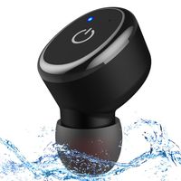 IPX8 Waterproof Bluetooth Earbud, Mini Wireless Headphone with 6 Hour Playtime Car Headset with Mic for iPhone and Android Smart Phones (One pcs)