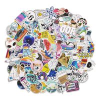 motoeye Cute Trendy Water Bottle Stickers,Aesthetic Vinyl Decal Sticker for Teens,Girls and Women Fits Hydro Flash,Laptop,Luggage,Guitar,Phone 103 pcs
