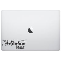 MacBook Sticker Decal - The Adventure Begins - Matte Black Skins Stickers