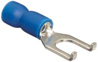 Morris Products 11774 Flange Spade Terminal, Vinyl Insulated, Blue, 16-14 Wire Size, #10 Stud Size (Pack of 100)