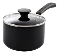 Cook N Home 02524 Nonstick Sauce Pan with Lid, 3-Qt, Black, 3-Quart,