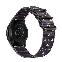 Fintie for Galaxy Watch 42mm / Gear Sport Bands, 20mm Soft Nylon Replacement Strap Band with Adjustable Closure for Samsung Galaxy Watch 42mm / Gear Sport/Gear S2 Classic Smartwatch, Bumble bee