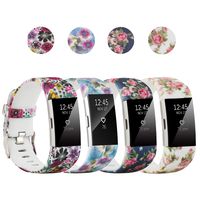 honecumi Colorful Watch Band Replacement for Fitbit Charge 2 Wrist Strap for Men & Women Quick Release Strap Band Compatible with Fitbit Charge 2 Smart Watch-Large Size -Flowers