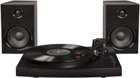 Crosley T100D 2-Speed Bluetooth Turntable System with Stereo Speakers, Black