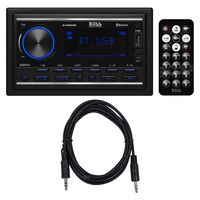 Boss Audio 810BRGB in-Dash Car Digital Media Receiver w/Bluetooth USB+AUX Cable