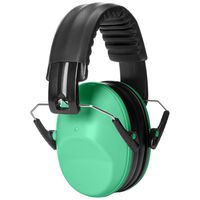 AmazonBasics Kids Ear Protection Safety Noise Earmuffs, Green