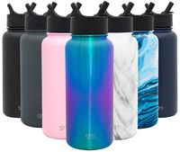 Simple Modern 32 oz Summit Water Bottle with Straw Lid - Gifts for Men & Women Hydro Vacuum Insulated Flask Double Wall Liter - 18/8 Stainless Steel -Prism