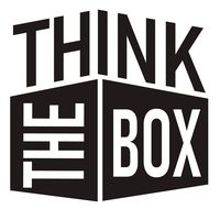 Black Think Outside The Box 3"x2.75" Idea Support Inspiration Motivation Encourage Decals Decal Vinyl Sticker PVC for Laptop Notebook Tablet Fridge Book Mac Book Mobile Phone Helmet