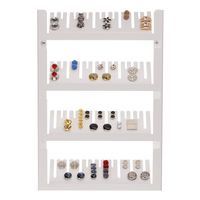 Angelynn's Cufflink Organizer Ring Holder Wall Mount Men's Women's Cufflinks Storage Closet Jewelry Display Rack, Jaymes White