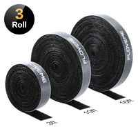 FLOVEME Cord Organizers Straps in 3 Pack - Reusable Cable Ties Cable Management with Adhesive, 3FT,10FT,16FT Combine