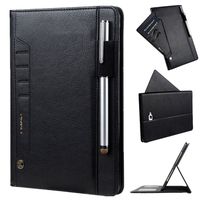 Case for Samsung Tab 9.7, MeiLiio PU Leather Smart Case Cover with Business Card Slot Pen Elastic Band for Samsung Galaxy Tab S3 SM-T820/SM-T825 Tablet 9.7 inch (Black)