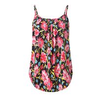 LUCA Women's Casual Printed Sleeveless Cami Tank Tops Summer Shirts Blouses(Pink,M)