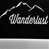 Chase Grace Studio Wanderlust Mountains Adventure Travel Vinyl Decal Sticker|White|Cars Trucks Vans SUV Laptops Wall Art|7.5" X 3.5"|CGS637