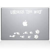 The Decal Guru Unleash The Werewolf MacBook Decal Vinyl Sticker - 13" MacBook Pro (2015 & Older) - White (1243-MAC-13P-W)