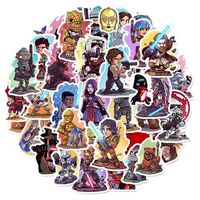 St.Mandyu 50PCS Star Wars Waterproof Stickers, Baby Vinyl Stickers Decal No-Duplicate for Skateboard Pad MacBook Laptop Luggage Bike Decor(H04)
