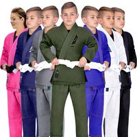 Elite Sports Kids BJJ GI, GIS for Youth Jiu Jitsu IBJJF Children's Lightweight Brazilian Jiujitsu Kimono W/Preshrunk Fabric & Free Belt (Military Green, C00)