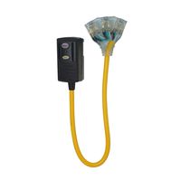 Yellow Jacket 2814 Coleman Power Block With Gfci, 125 V, 15 A, 12/3 Awg Sjtw, 3-Outlet