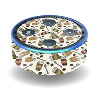 MightySkins Skin Compatible with Amazon Echo Dot (2nd Generation) wrap Cover Sticker Skins Coffee