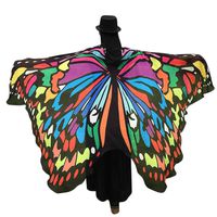 Hemlock Prop Soft Fabric Butterfly Wings Shawl Fairy Ladies Nymph Pixie Costume Accessory (Colorful)