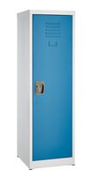 AdirOffice Kids Steel Metal Storage Locker - for Home & School - with Key & Hanging Rods (48 in 1 Door, Blue)