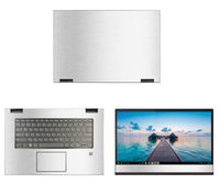 decalrus - Protective Decal for Lenovo Yoga 730 15 (15.6" Screen) Laptop Silver Texture Brushed Aluminum Skin case Cover wrap BAlenovoYoga730_15Silver