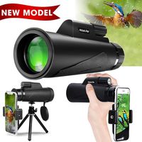 Monocular Telescope for Adult, [Newest 2019] High Power 12x50 Compact Monoculars Scope for Smartphone,Waterproof Shockproof HD BAK4 Prism FMC Monoscope for Bird Watching,Hunting,Camping,Travel