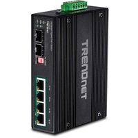 TRENDnet 6-Port Industrial Gigabit PoE+ DIN-Rail Switch, 12-56V, Alarm Relay, 2 Dedicated SFP Slots, IP30 Rated Housing, Lifetime Protection, TI-PG62B