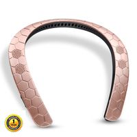 Wireless Wearable Speaker,Bluenin Bluetooth Neckband Speaker,Portable Personal Speaker Sport,Listen to Music, Watch TV Theater Quality 3D Sound, Handsfree Phone Calls (Rose Gold)