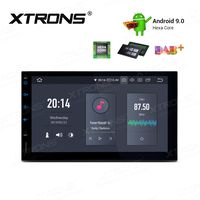 XTRONS Android 9.0 Universal Double Din Car Stereo Radio Player 4G RAM 64G ROM Hexa Core 7 Inch Touch Screen GPS Navigation in-Dash Head Unit Supports Car Auto Play HDMI USB SD WiFi DVR OBD2 TPMS