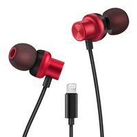 PALOVUE Earflow Plus in-Ear Lightning Headphones Magnetic Earphones MFi Certified Earbuds with Mic Controller Compatible iPhone 11 Pro Max iPhone X/XS Max/XR iPhone 8/P iPhone 7/P (Metallic Red)