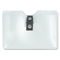 Advantus 75412 Security ID Badge Holder with Clip, Horizontal, 3 1/2w x 2 1/2h, Clear (Box of 50)