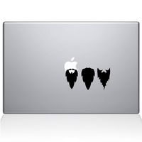 The Decal Guru 2038-MAC-15P-BLA Apple Beards Decal Vinyl Sticker, Black, 15" MacBook Pro (2015 & Older)