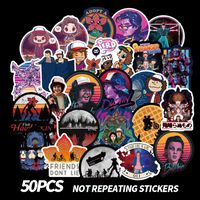 50pcs Stranger Things Fans Stickers for Laptop Water Bottle Luggage Snowboard Bicycle Skateboard Decal for Kids Teens Adult Waterproof Aesthetic Stickers (Stranger Things)
