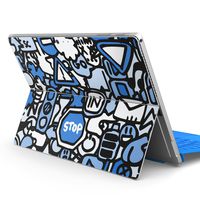 igsticker Ultra Thin Premium Protective Back Stickers Skins Universal Tablet Decal Cover for Microsoft Surface Pro 4/ Pro 2017/ Pro 6(2018) 010815 Road　Identification　Green