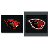 Team Sports America Oregon State Beavers LED Metal Wall Art