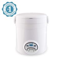 Aroma Housewares MI 3-Cup (Cooked) (1.5-Cup UNCOOKED) Cool Touch Mini Rice Cooker,White