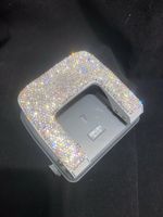 TISHAA Luxury Dazzling Diamond Crystal Handmade Bling 2- Hole Punch Alignment Indicator for Office, School, or Home (Hole Punch White)