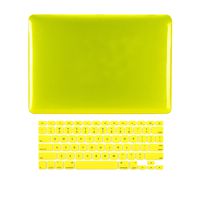TOP CASE - 2 in 1 Signature Bundle Crystal See Thru Hard Case and Keyboard Cover Compatible Older Generation MacBook Pro 15" with DVD Drive/CD-ROM A1286 (Release 2008 - Mid 2012) - Yellow