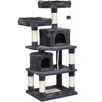 Yaheetech Cat Tree Condo with Scratching Board, Cozy Perches 57in