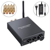 Proster Bluetooth 4.2 Stereo Audio Amplifier AptX Low Latency 2 Channel Home Receiver Mini Hi-Fi Class D Amp Digital Power Amplifier 50W+50W for Passive Speakers with Bass and Treble Control