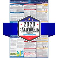 2020 Spanish California State and Federal Labor Laws Poster - OSHA Workplace Compliant 24" x 36" - All in One Required Posting - Laminated - En Español