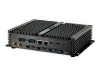 Kingdel Fanless Mini Desktop Computer, Powerful Industrial PC with Intel i7 CPU, 8GB RAM, 128GB SSD, 2xNICs, 2xHDMI, 4xUSB 3.0, 6xCOM RS232, Wi-Fi, Windows 10 Pro