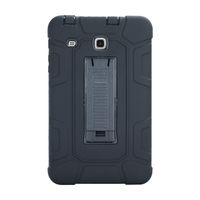 TianTa Galaxy Tab E 8.0 Case, T377 Case, Hybrid Three Layer Heavy Duty Armor Defender Shockproof Full Body Protective Cover with Kickstand for Samsung Galaxy Tab E 8.0 (SM-T377/T375) - Black/Black