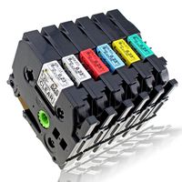 Compatible TZe Tape 6mm Brother Label Maker Tape TZe-111 TZe-211 TZe-411 TZe-511 TZe-611 TZe-711 for Brother P-Touch Cube PT-P300BT PT-D200 PT-D210 PT-H100 PT-H110,(6 Pack Combo Set)